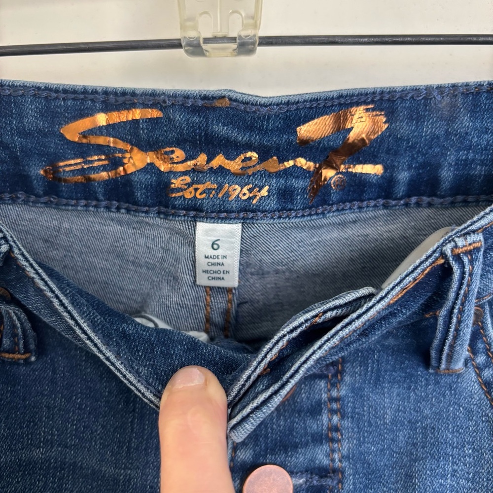 Seven7 Dark Blue Skinny Jeans - Picture 5 of 8